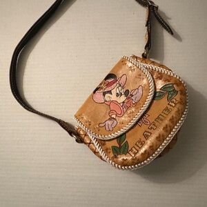 Girls Leather Mini Mouse Purse Personalized - Heather